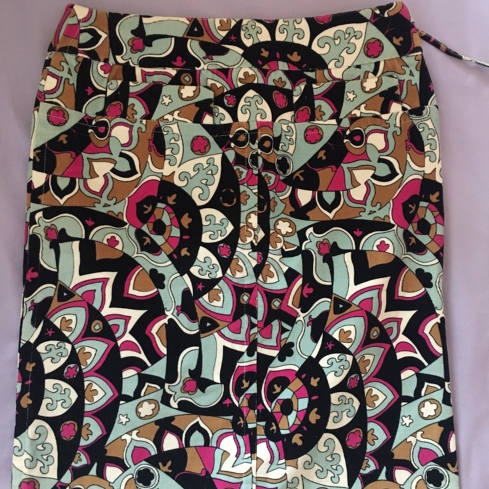 Etcetera 98% Cotton Patterned Skirt